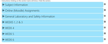 Weekly topics were used in Moodle to structure content and control the rate of release.